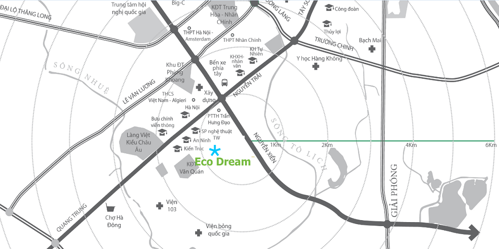 vị trí chung cư eco dream city nguyễn xiển